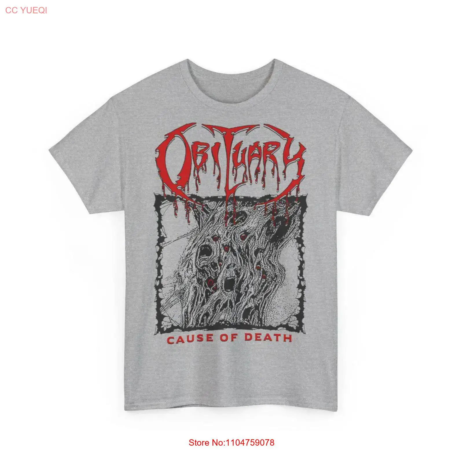 Vintage Fashion Obituaries - Camiseta vintage com design OBITUARY Causa