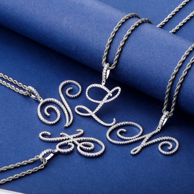 Vintage Fashion Font - Pingente de Letras A-Z em Estilo