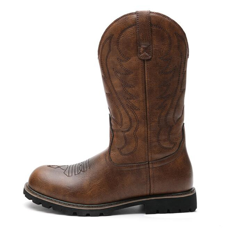 Vintage Fashion Aesthetic - Botas de cowboy masculinas góticas, designer