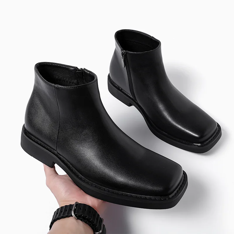 Vintage Fashion Aesthetic - Preto nova moda masculina sapatos casuais