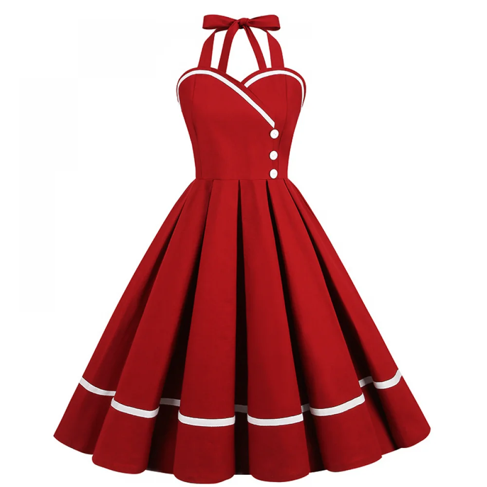 Vintage Fashion Female - Halloween 50s 60s 80s vestido retro