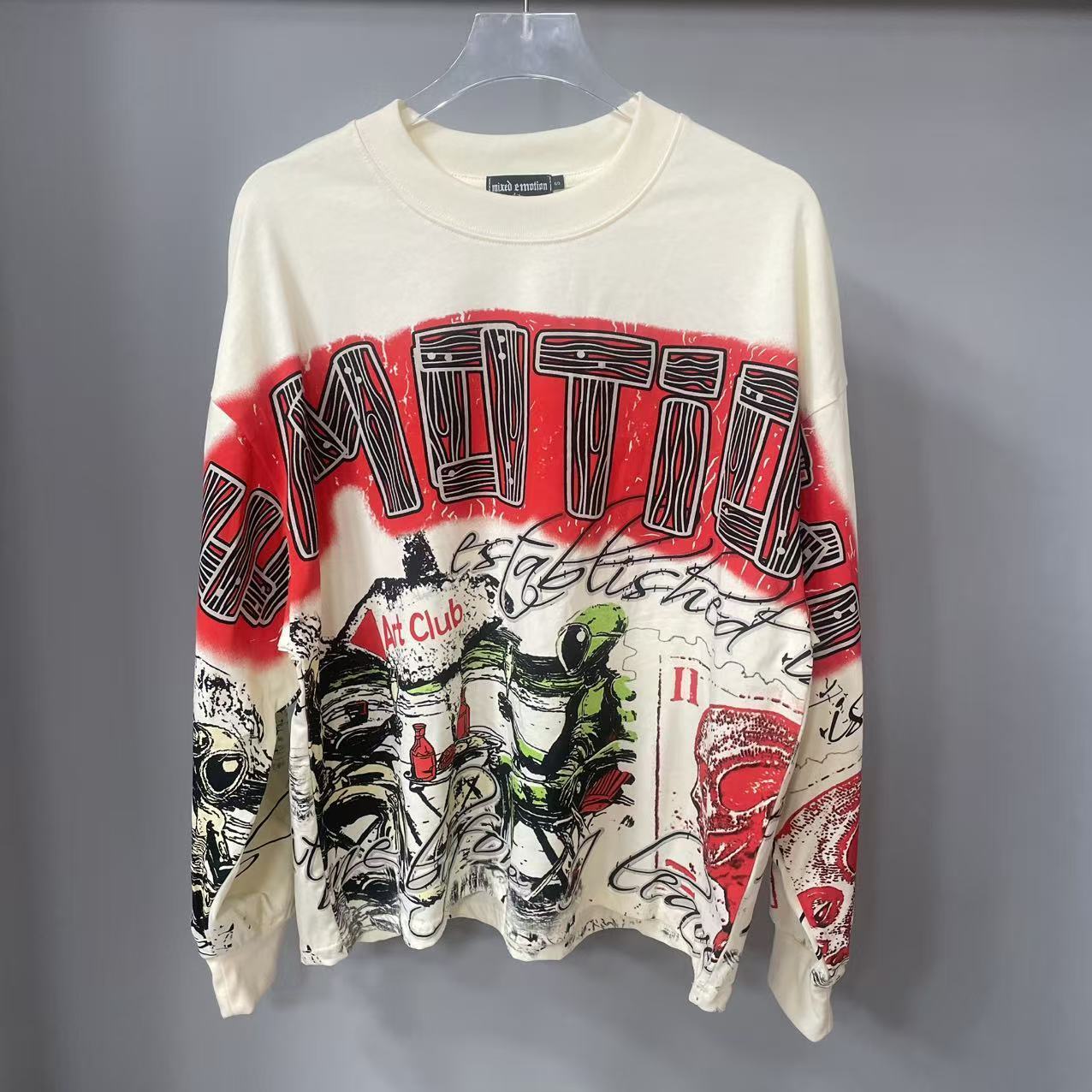 Vintage Fashion - Camiseta de Manga Longa MIXED-EMOTION de