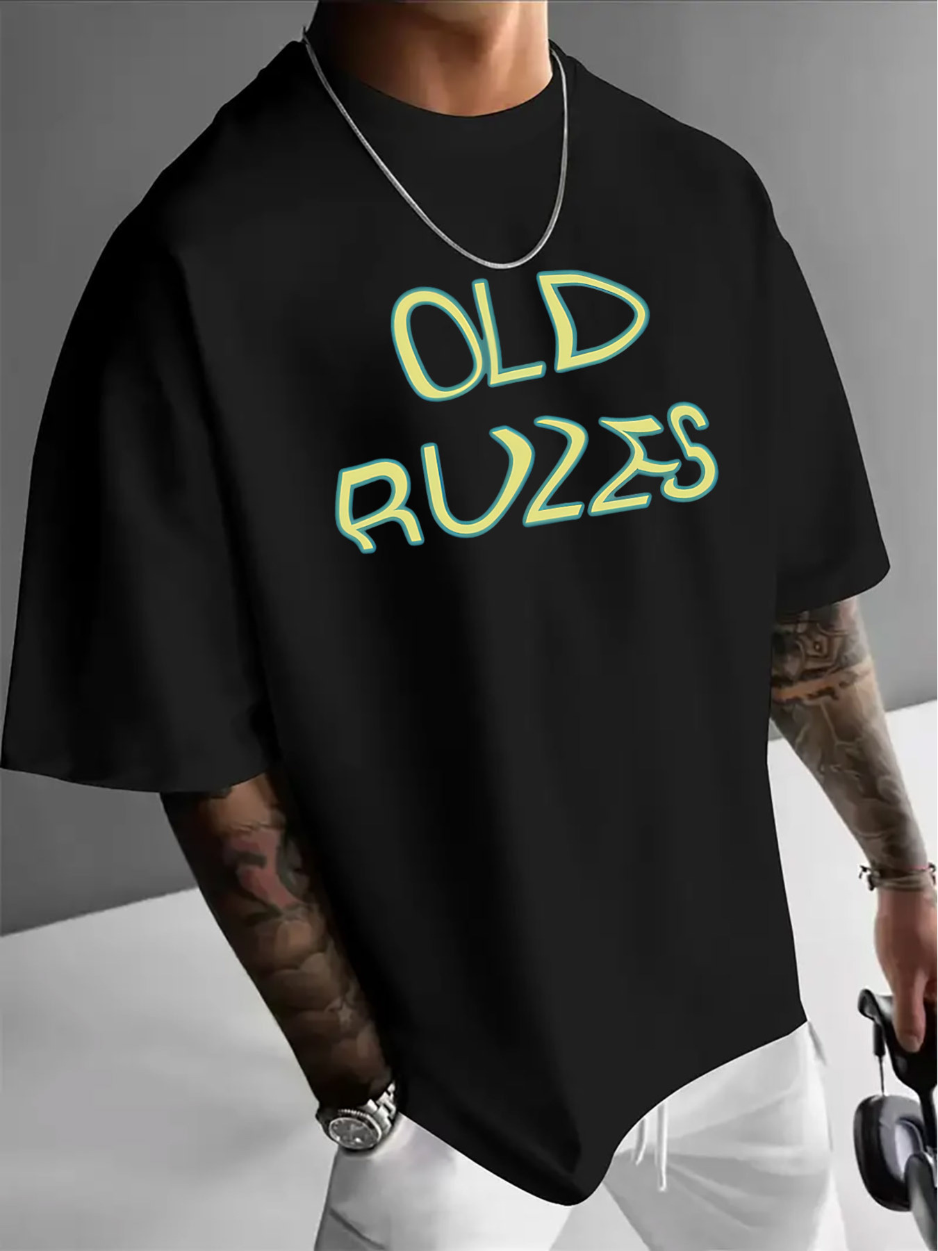Vintage Fashion Font - Camiseta casual masculina com estampa vintage