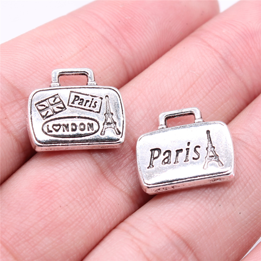 Vintage Fashion London - Wysiwyg 5 peças 16x14mm cor prata