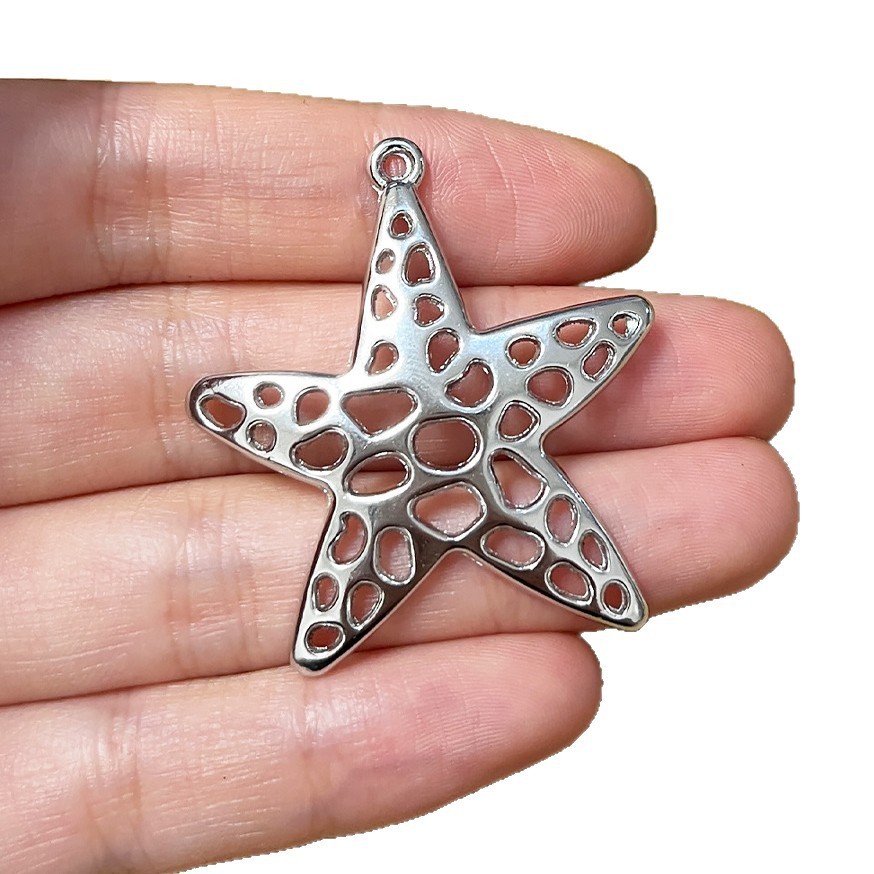 Vintage Fashion Blog - 4 unidades de pingentes prateados estrela