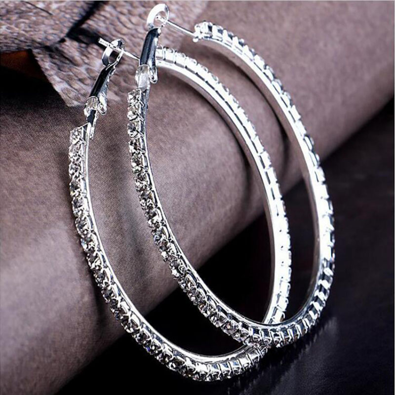 Vintage Fashion Jewelry Brands - Brincos De Argola De Cristal Austríaco