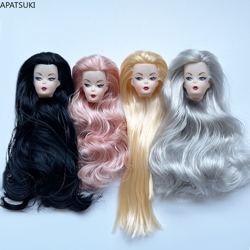 Vintage Fashion Female - Cabeça de Boneca com Cabelo Ondulado