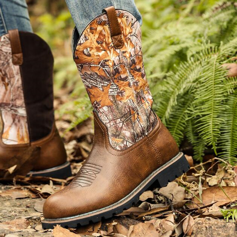 Botas de cowboy masculinas gót - Vintage Fashion Aesthetic avaliação e preço