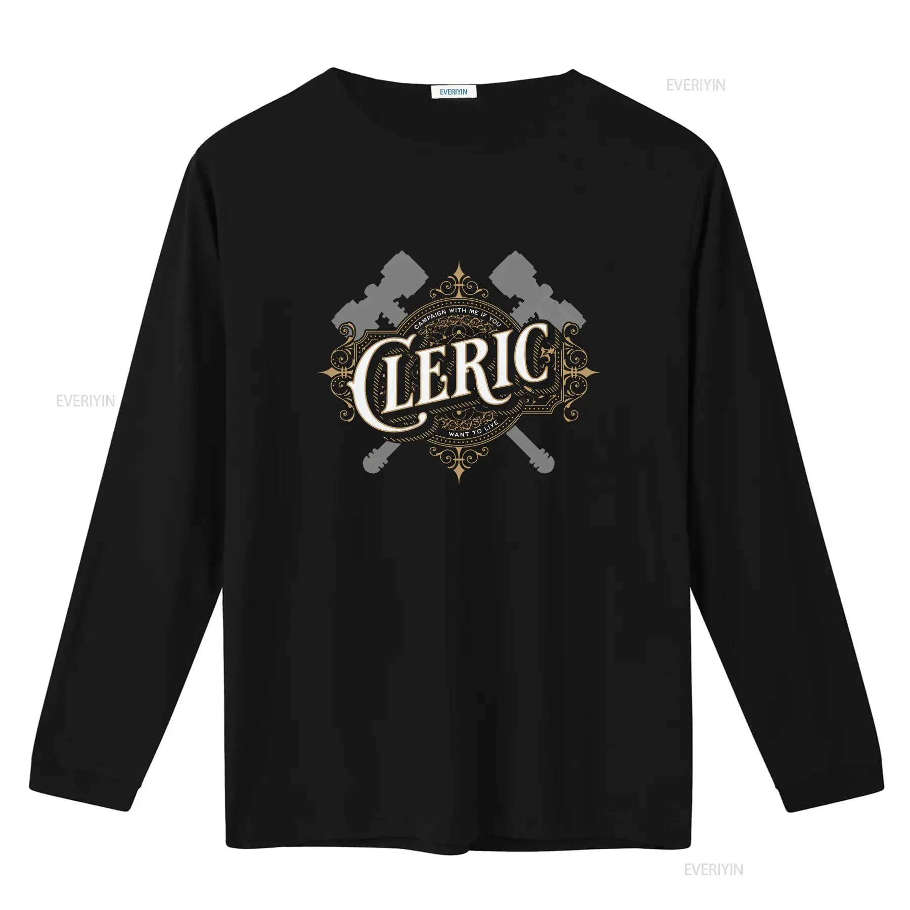 Camiseta DnD Cleric com fonte  - Vintage Fashion Font avaliação e preço