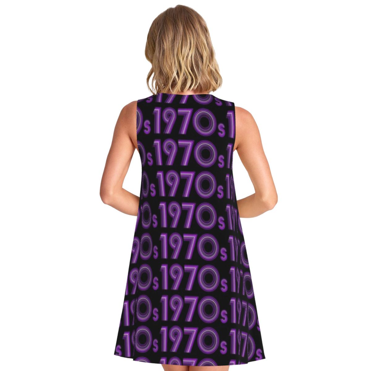 Vestido Feminino Vintage Roxo  - Vintage Fashion Font avaliação e preço