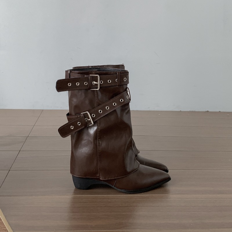 Botas Femininas de Cano Médio  - Vintage Fashion Ladies avaliação e preço