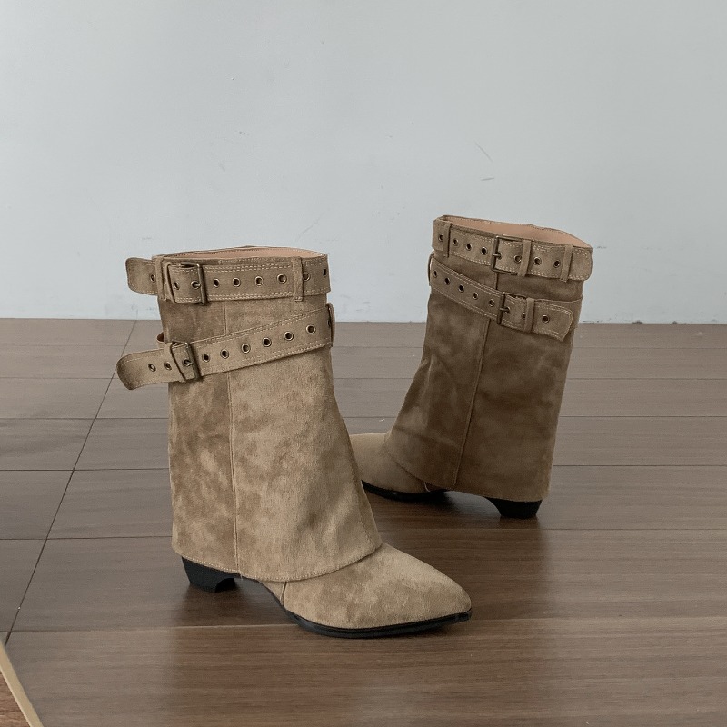 Botas Femininas de Cano Médio  - Vintage Fashion Ladies avaliação e preço