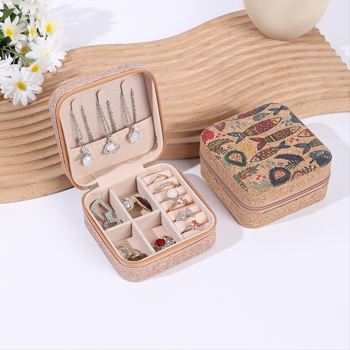 [N84R] 4PCS Caixas de Joias Vi - Vintage Zipper avaliação e preço