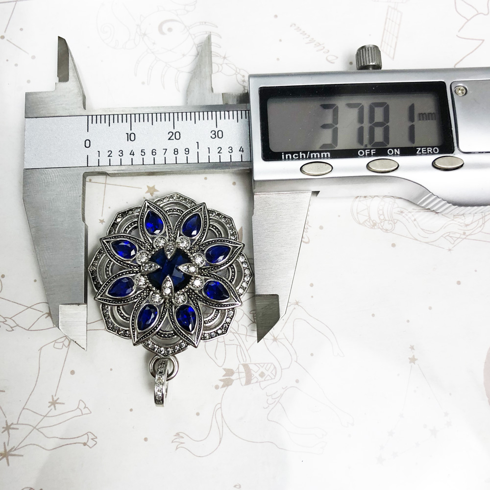 Pingente De Flor De Lótus Azul - Vintage Fashion Jewelry Brands avaliação e preço