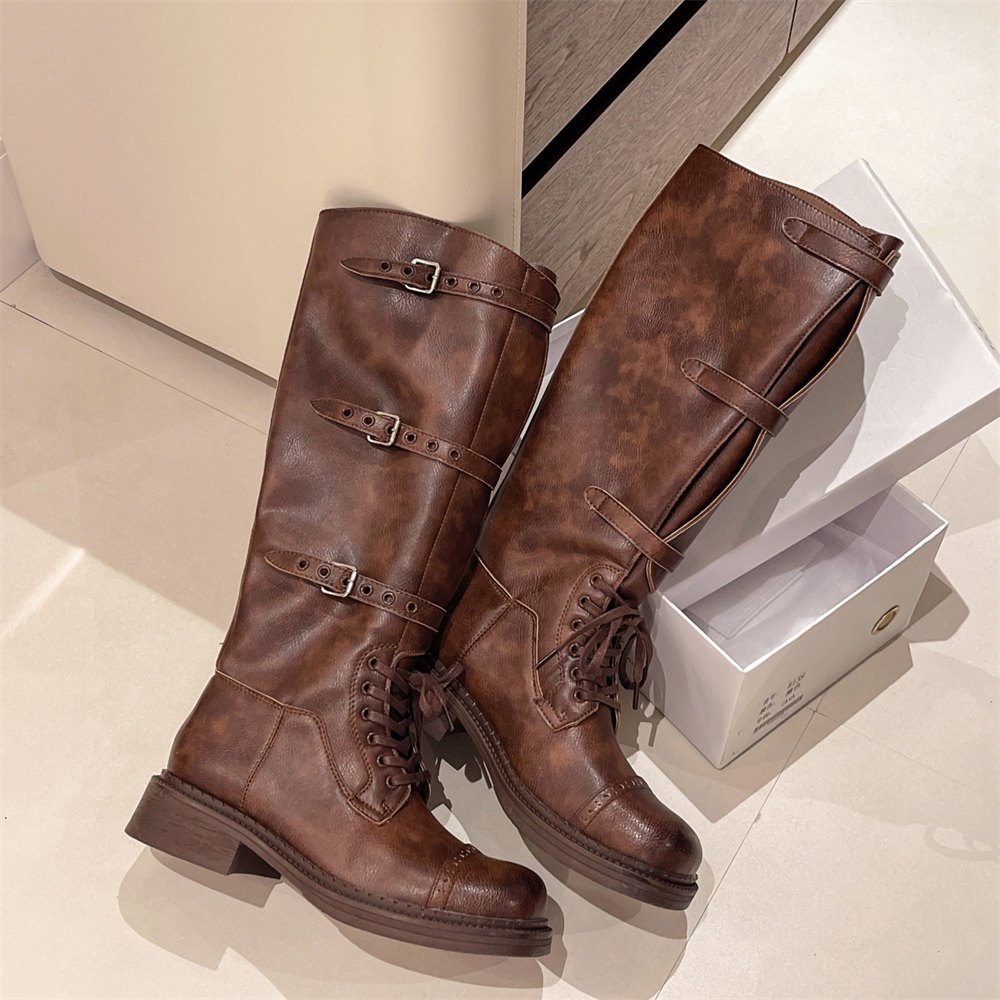 Botas altas de joelho feminina - Vintage Fashion Designer avaliação e preço