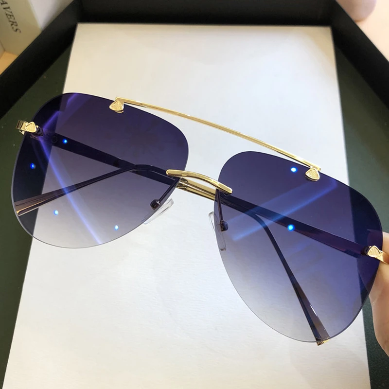 Óculos de Sol Vintage Sem Aro  - Vintage Fashion Female avaliação e preço