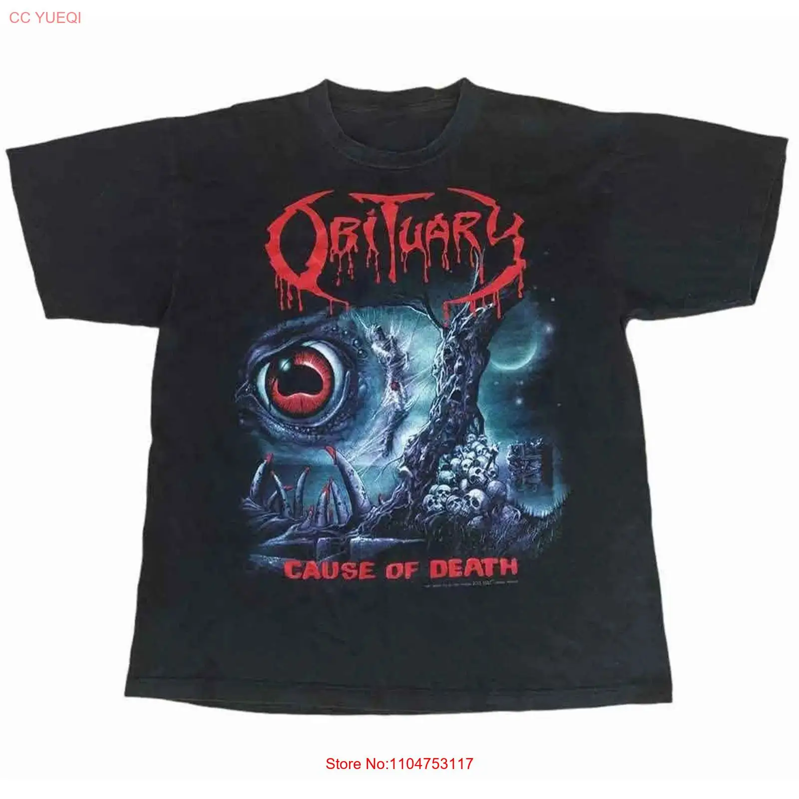 Camiseta Vintage Anos 90 OBITU - Vintage Fashion Obituaries avaliação e preço