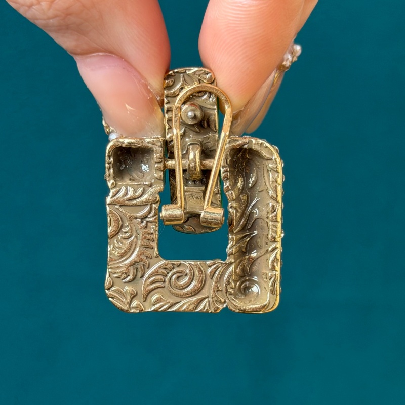 Brincos Geométricos Quadrados  - Vintage Fashion Jewelry Brands avaliação e preço