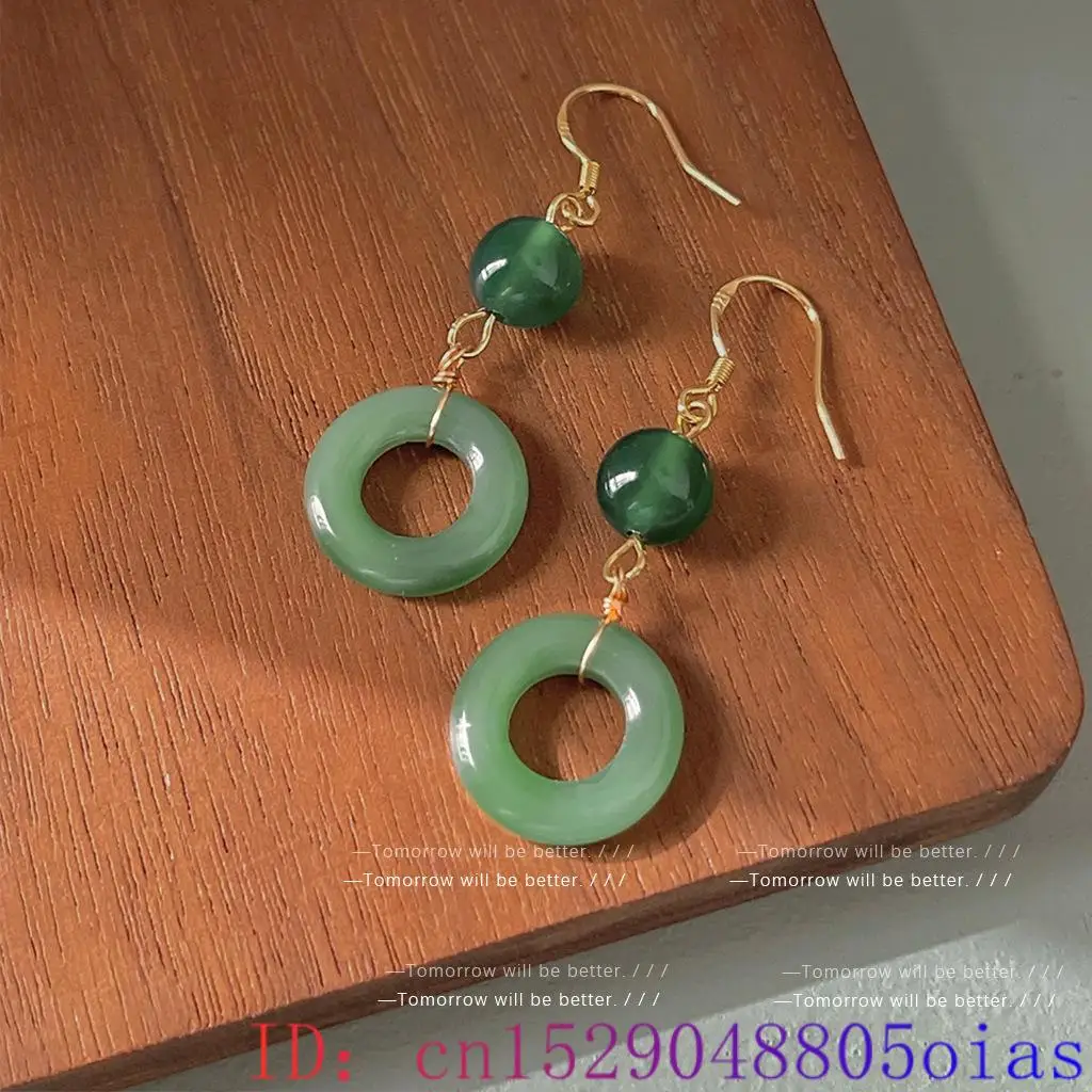 Brincos de anel de jade real v - Vintage Fashion Blog avaliação e preço