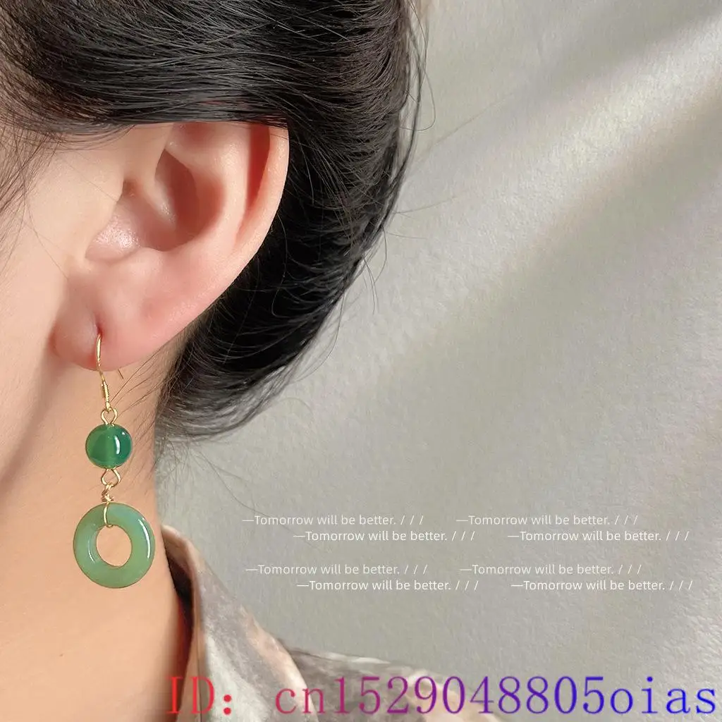 Brincos de anel de jade real v - Vintage Fashion Blog avaliação e preço