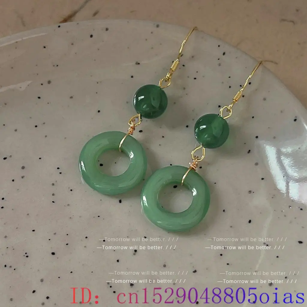 Brincos de anel de jade real v - Vintage Fashion Blog avaliação e preço