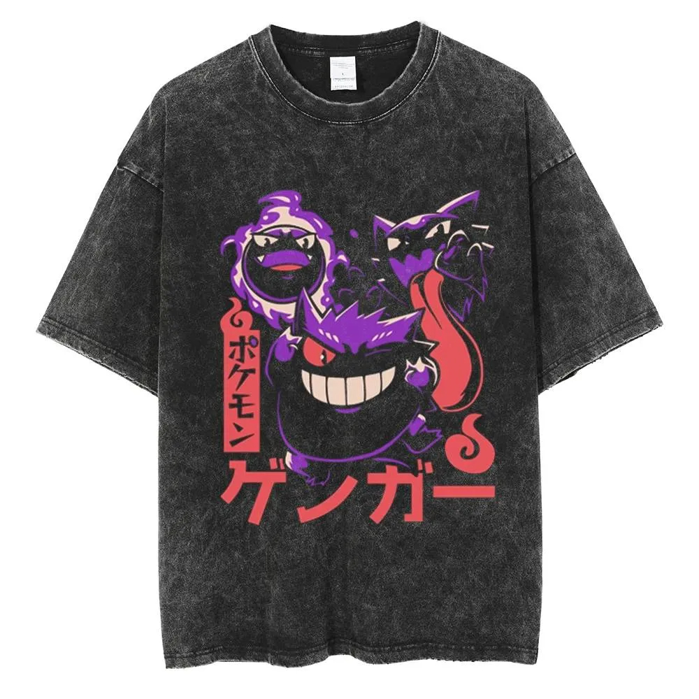 Camiseta de Anime Pokémon Geng - Vintage Fashion Japan avaliação e preço