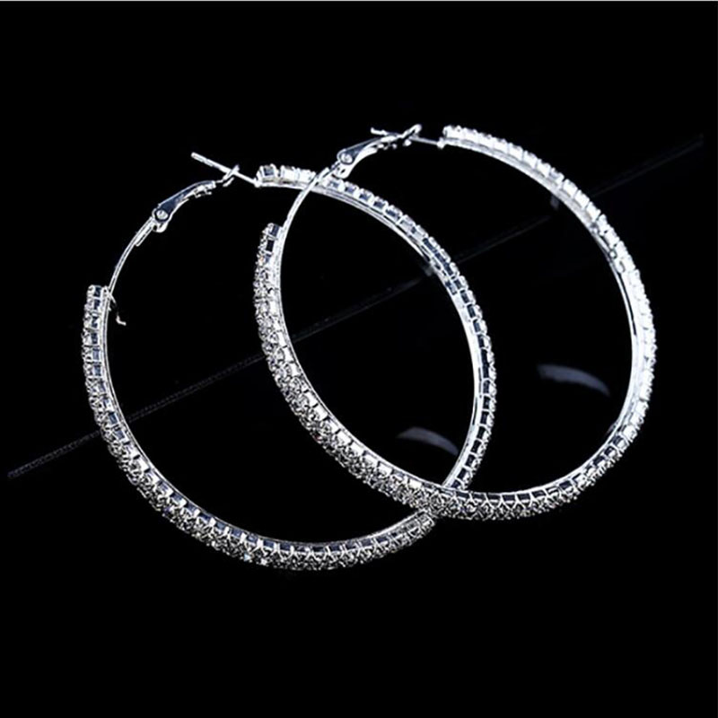 Brincos De Argola De Cristal A - Vintage Fashion Jewelry Brands avaliação e preço