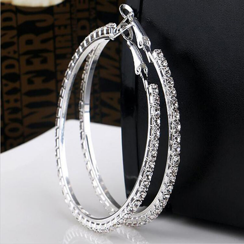 Brincos De Argola De Cristal A - Vintage Fashion Jewelry Brands avaliação e preço