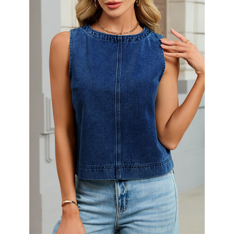 Colete Jeans Feminino Casual B - Vintage Fashion Female avaliação e preço