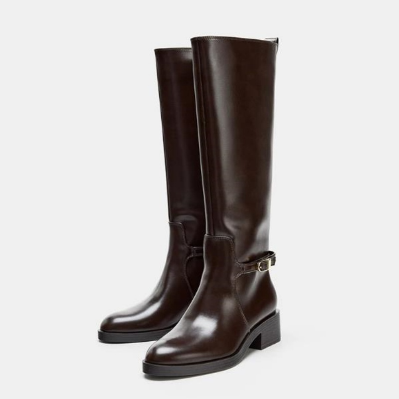 Botas de Couro Marrom Vintage  - Vintage Zipper avaliação e preço