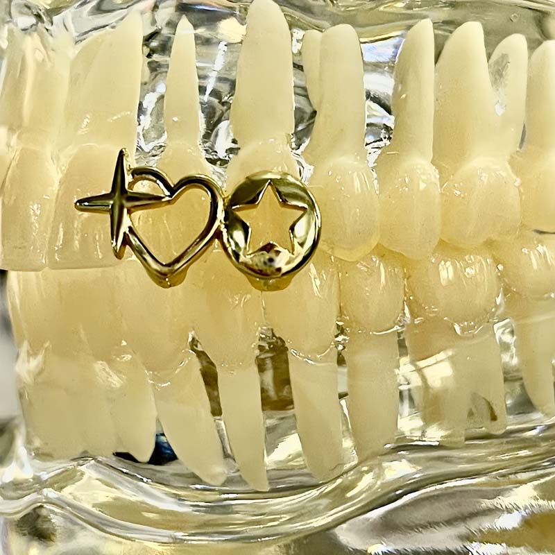 Punk hip hop oco coração dente - Vintage Fashion Blog avaliação e preço