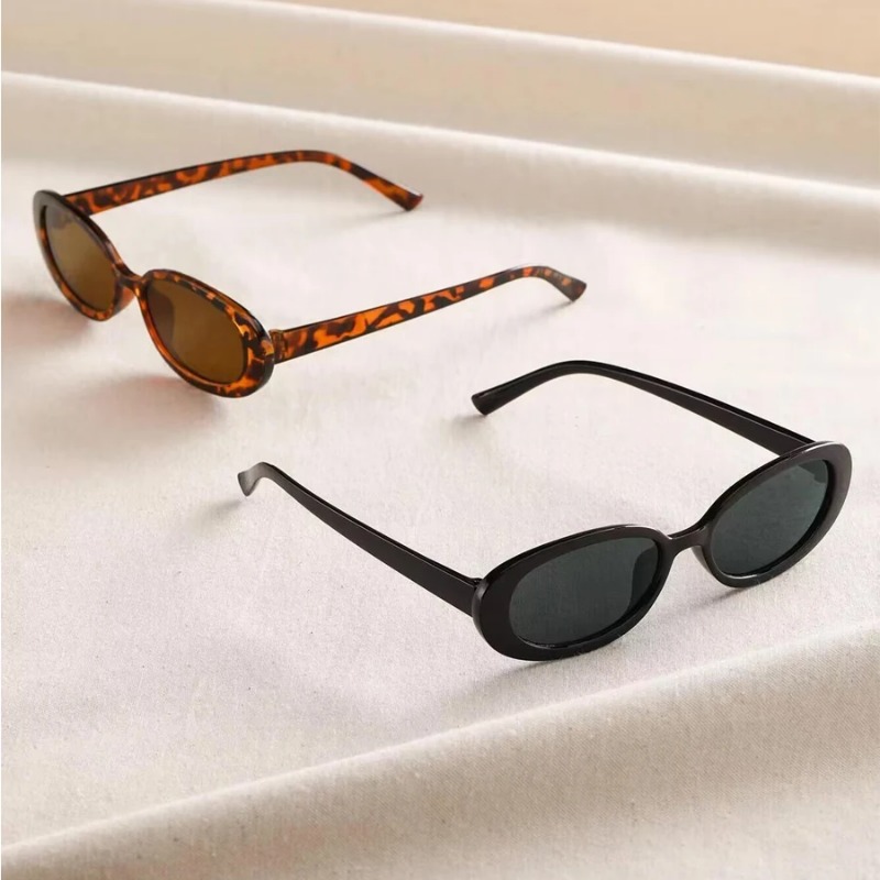 Óculos de sol ovais vintage fe - Vintage Fashion Aesthetic avaliação e preço